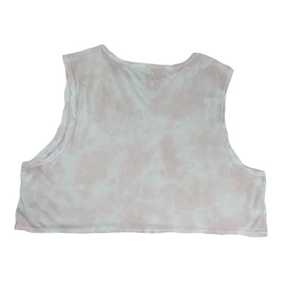 American Eagle Light Pink Tie Dye Muscle Tee Boat Neck Cropped Cotton Sz XXL NWT - Picture 7 of 11